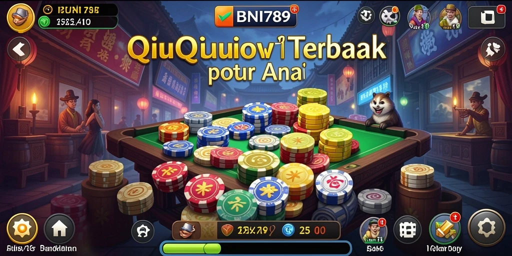 Screenshot BNI789 menampilkan aksi seru permainan QiuQiu.