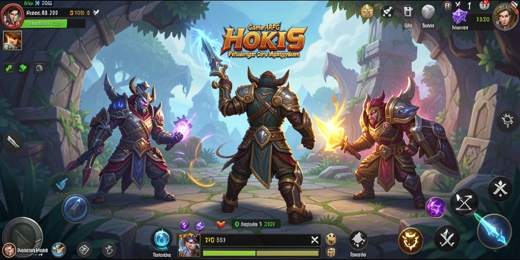 Tampilan mendebarkan dari gameplay ARPG HOKI9 yang penuh aksi.
