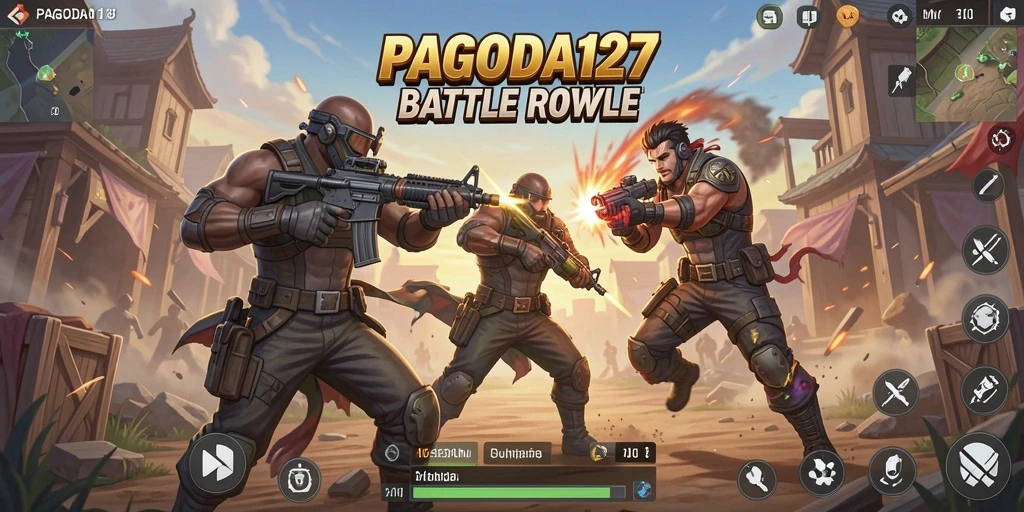Tampilan menarik dari gameplay Battle Royale di PAGODA127.