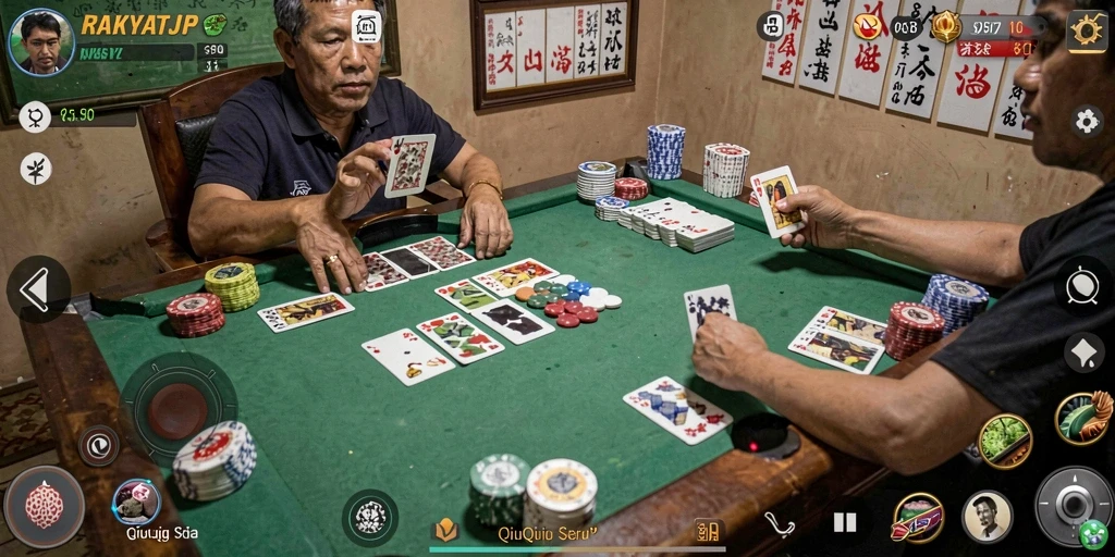 Tampilan gameplay seru QiuQiu di RAKYATJP.