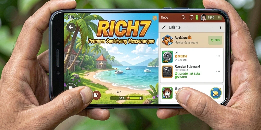 Tampilan gameplay RICH7 yang menarik dan interaktif.