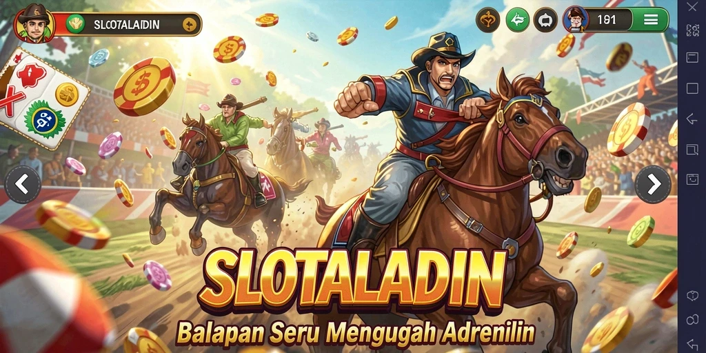 Tampilan menegangkan dari balapan cepat di SLOTALADIN.