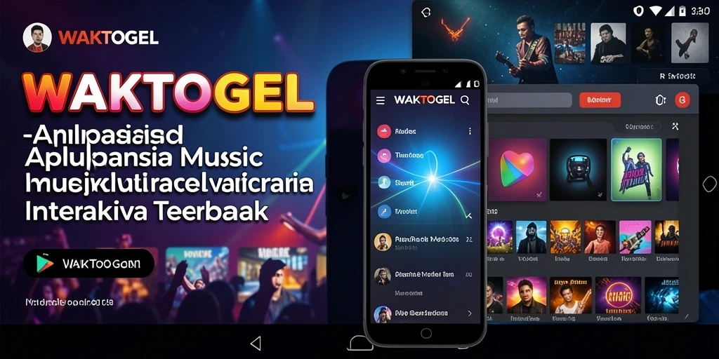 Tampilan gameplay interaktif WAKTOGEL saat menikmati musik.