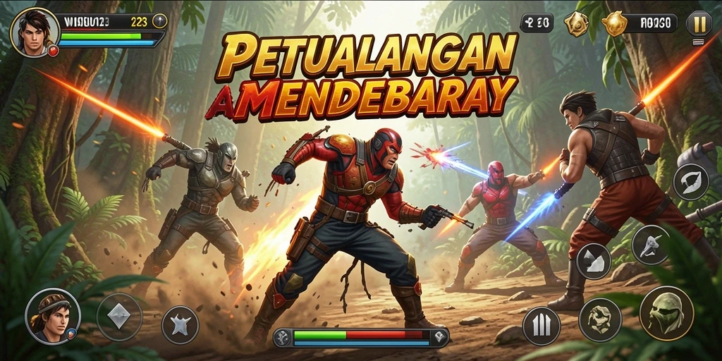Tangkapan layar WISNU123 menampilkan aksi seru dari gameplay.